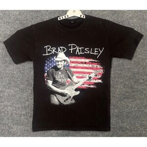 Brad Paisley Weekend Warrior World Tour T Shirt Men Size S Black Graphic Tee